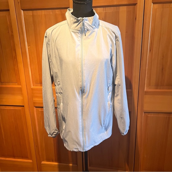 Hang Ten Light Blue Water Repellant Hybrid Zip-Front Utility Jacket - Sz Med - Picture 8 of 9